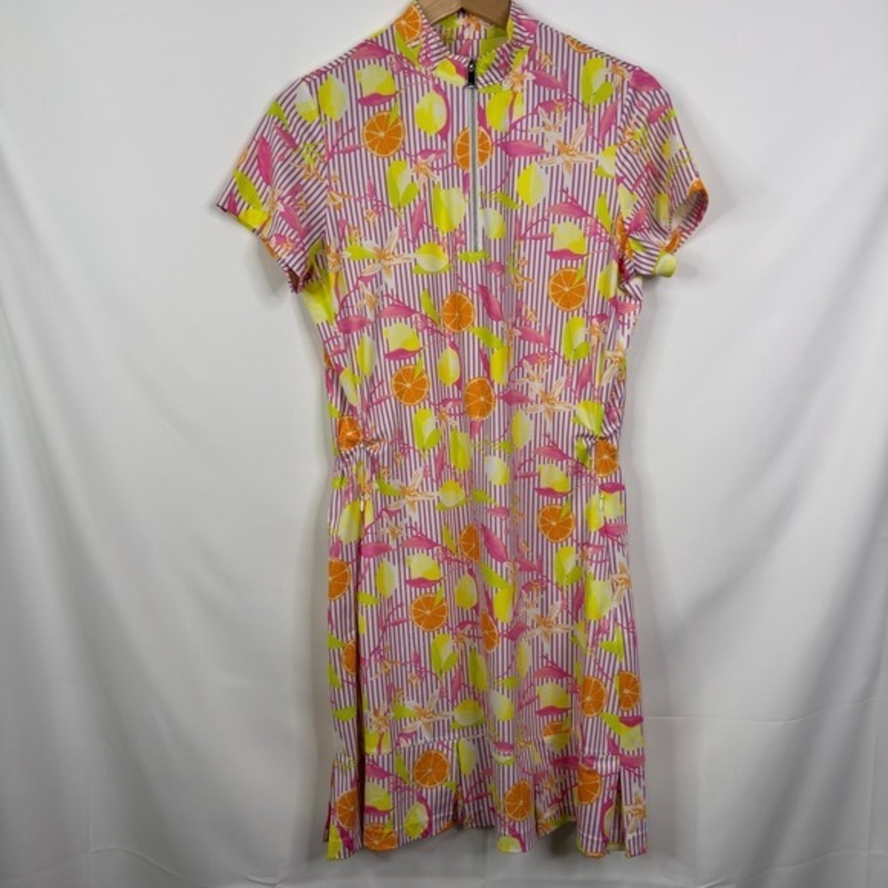 Tail Activewear Women's Citrus Print Short Sleeve Golf Dress Size S - Picture 7 of 7